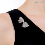 Art Deco Diamond and Sapphire Bow Pendant/Brooch