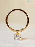 3 CT Radiant Cut Lab Grown Diamond Hidden Halo Solitaire Engagement Ring - DisneyValley 
