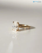 Oval Lab Grown Diamond Engagement Ring Solitaire Wedding Ring 1st Anniversary Ring - DisneyValley 