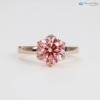 Lotus Petal Pink Diamond Padma by Sevgi Jewelry Claw Prong Setting - DisneyValley 