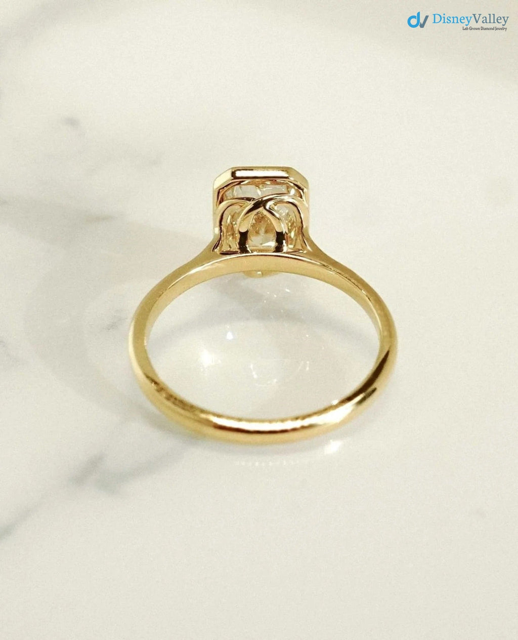 Radiant Cut Lab Grown Diamond Solitaire Engagement Ring - DisneyValley 