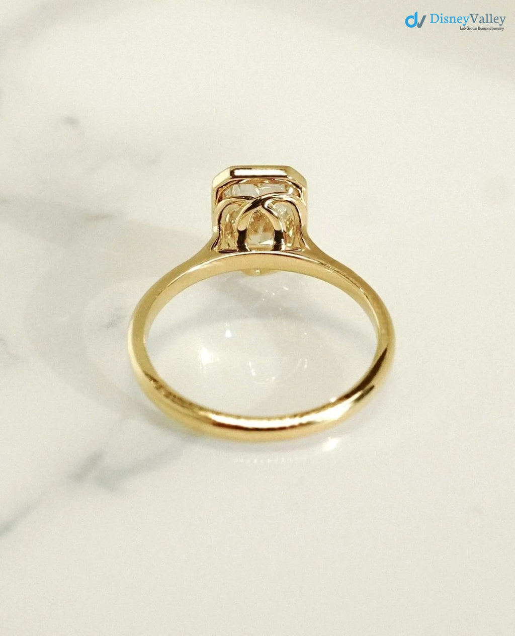 Radiant Cut Lab Grown Diamond Solitaire Engagement Ring - DisneyValley 