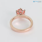 Lotus Petal Pink Diamond Padma by Sevgi Jewelry Claw Prong Setting - DisneyValley 
