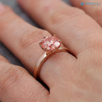 Lotus Petal Pink Diamond Padma by Sevgi Jewelry Claw Prong Setting - DisneyValley 