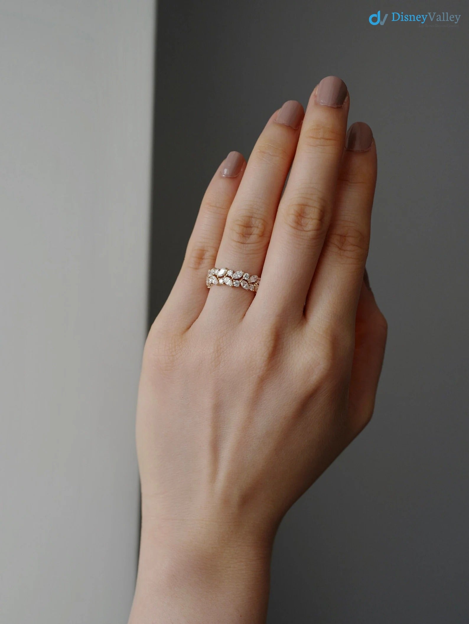 Diamond Wedding Ring with Marquise Diamond Unique Jewelry, Marquise Cut Ring Secondary image
