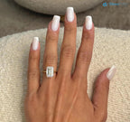 Dreamy 3.00 Carat D-VVS2 Emerald Cut Lab Grown Diamond Solitaire Ring - DisneyValley 
