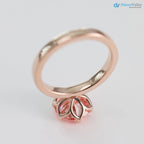 Lotus Petal Pink Diamond Padma by Sevgi Jewelry Claw Prong Setting - DisneyValley 