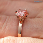 Lotus Petal Pink Diamond Padma by Sevgi Jewelry Claw Prong Setting - DisneyValley 