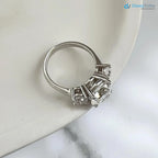 Big Breathtaking 3.5 Carat E/VS1 IGI Certified Diamond three stone Engagement Ring - DisneyValley 