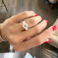 Big Breathtaking 3.5 Carat E/VS1 IGI Certified Diamond three stone Engagement Ring - DisneyValley 