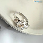 Big Breathtaking 3.5 Carat E/VS1 IGI Certified Diamond three stone Engagement Ring - DisneyValley 