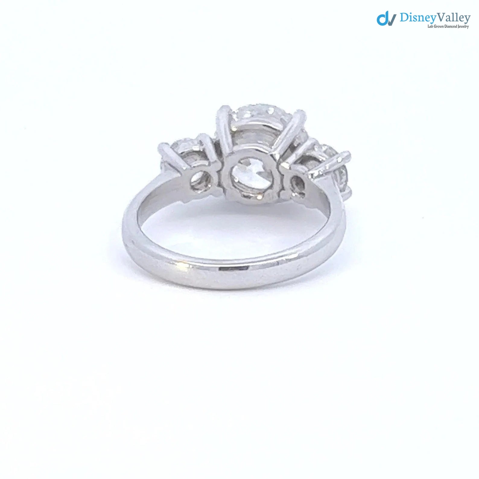 Big Breathtaking 3.5 Carat E/VS1 IGI Certified Diamond three stone Engagement Ring - DisneyValley 