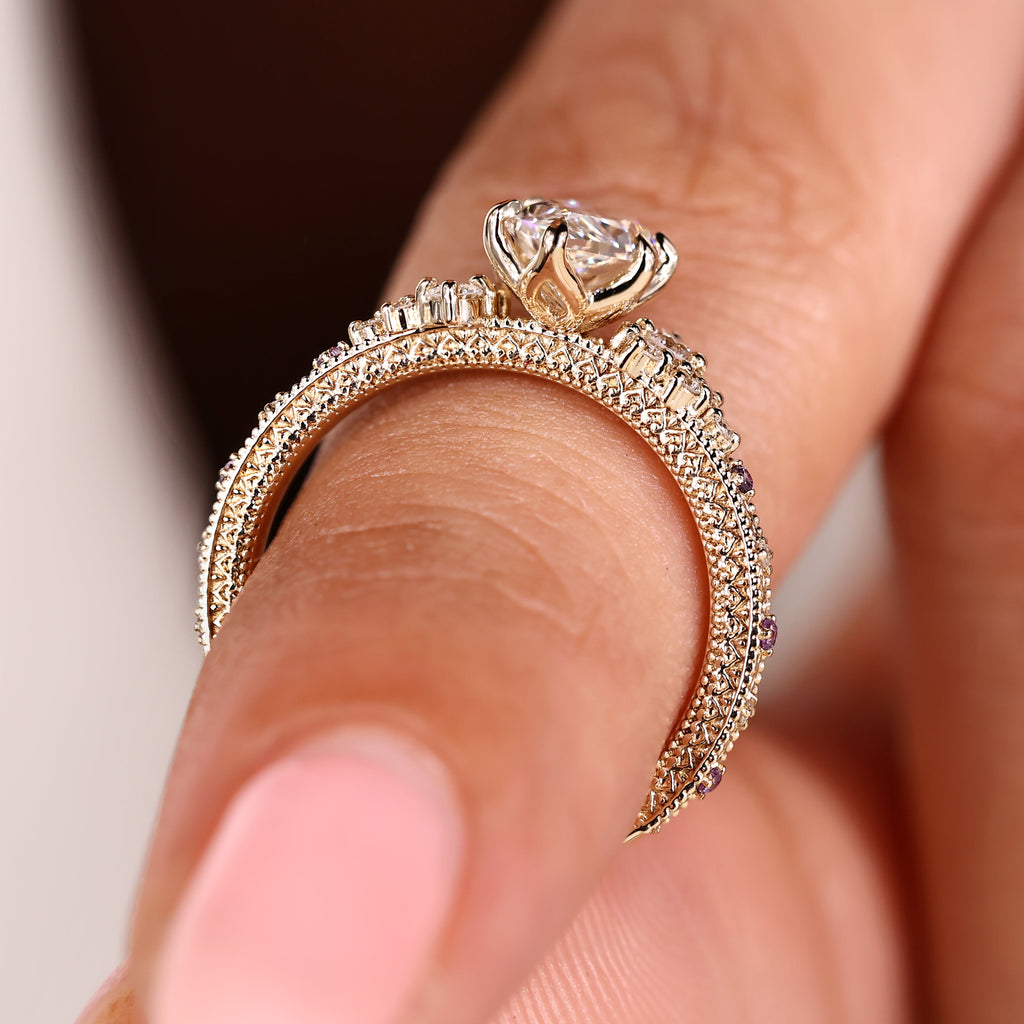 Dutch Marquise Engagement Ring in Tulip Setting