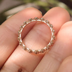 Round Diamond Nature Inspired Wedding Band in Flower Design