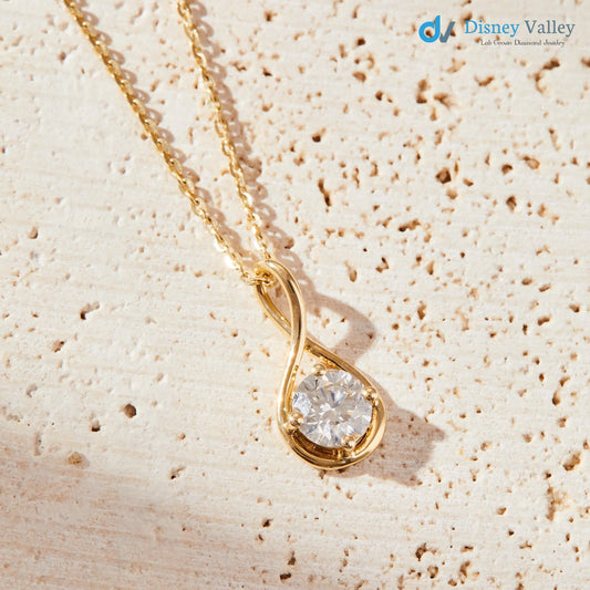 Ethical & Elegant: Twisted Lab-Grown Diamond Necklace - DisneyValley