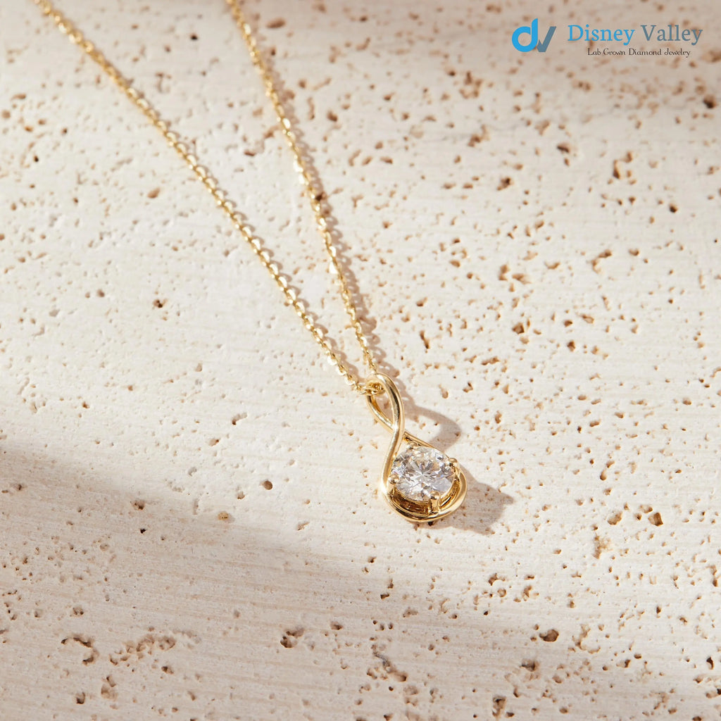 Ethical & Elegant: Twisted Lab-Grown Diamond Necklace - DisneyValley