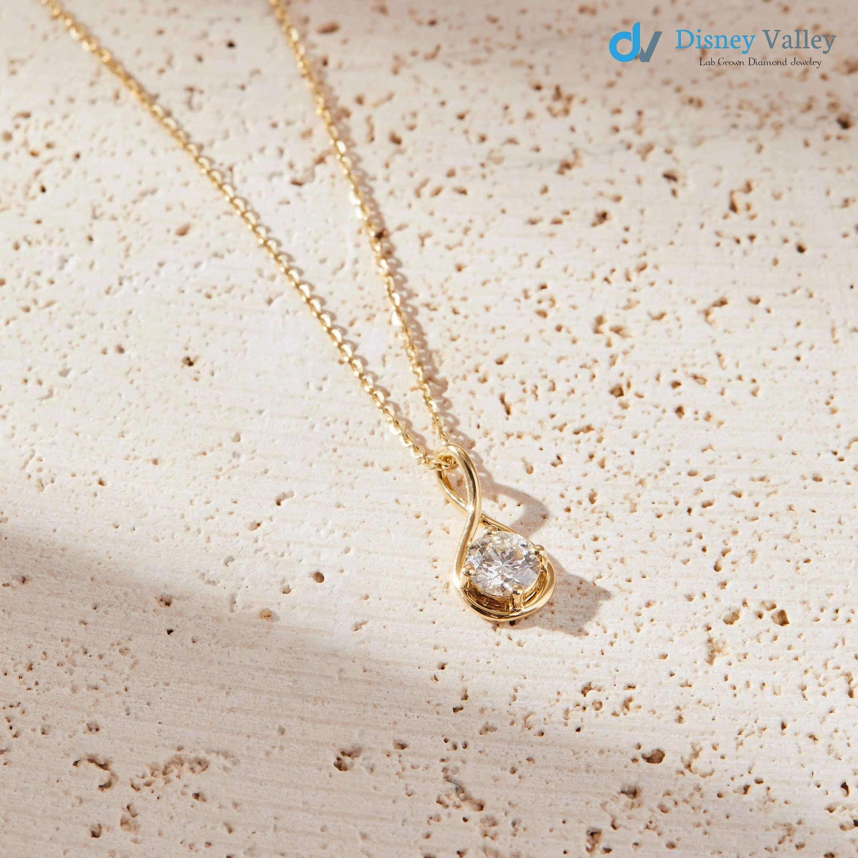 Ethical & Elegant: Twisted Lab-Grown Diamond Necklace - DisneyValley
