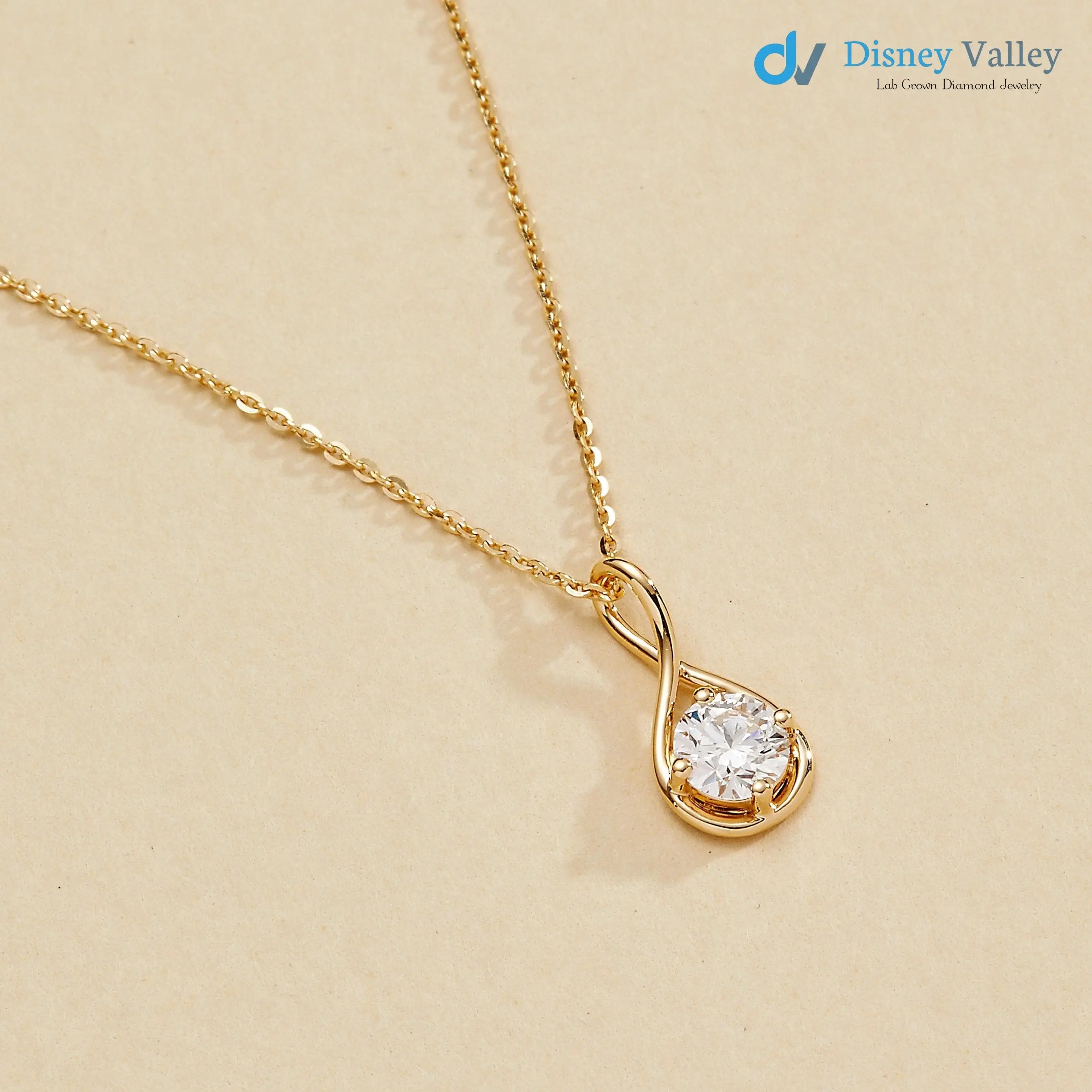Ethical & Elegant: Twisted Lab-Grown Diamond Necklace - DisneyValley