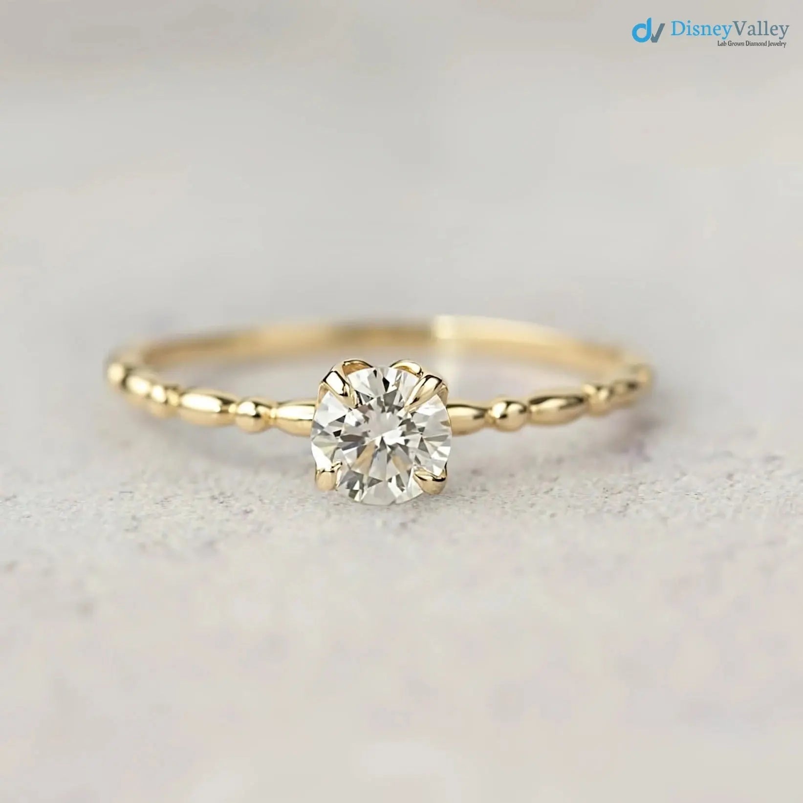 Excellent 2. ct Round cut lab Grown diamond engagement ring DisneyValley