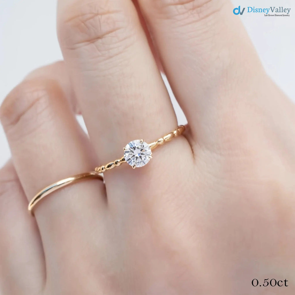 Excellent 2. ct Round cut lab Grown diamond engagement ring DisneyValley