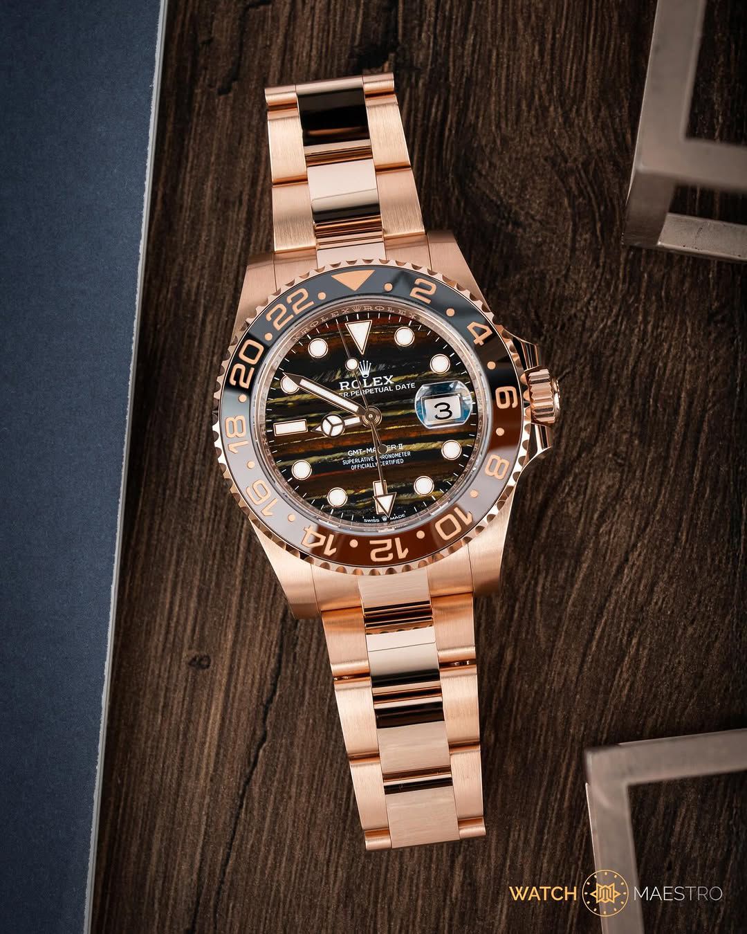 Exclusive Rolex GMT Master 2 |  Brown & Print Design 41MM | High End Automatic Machinery Image principale du produit