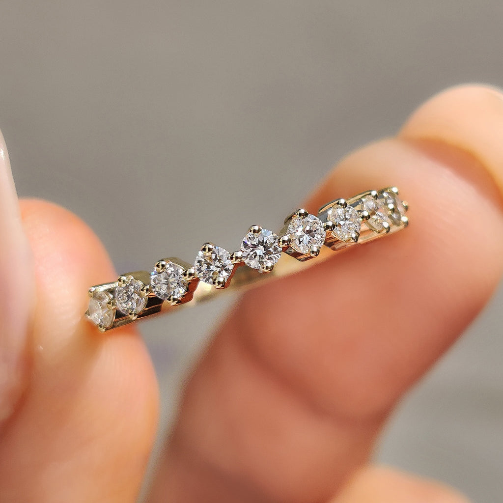 Minimalist Round Cut Lab Grown Diamond Band