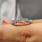 Curved Diamond Band With Round Cut