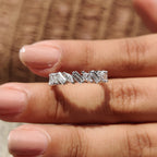 Marquise And Baguette Diamond Band In Half Eternity