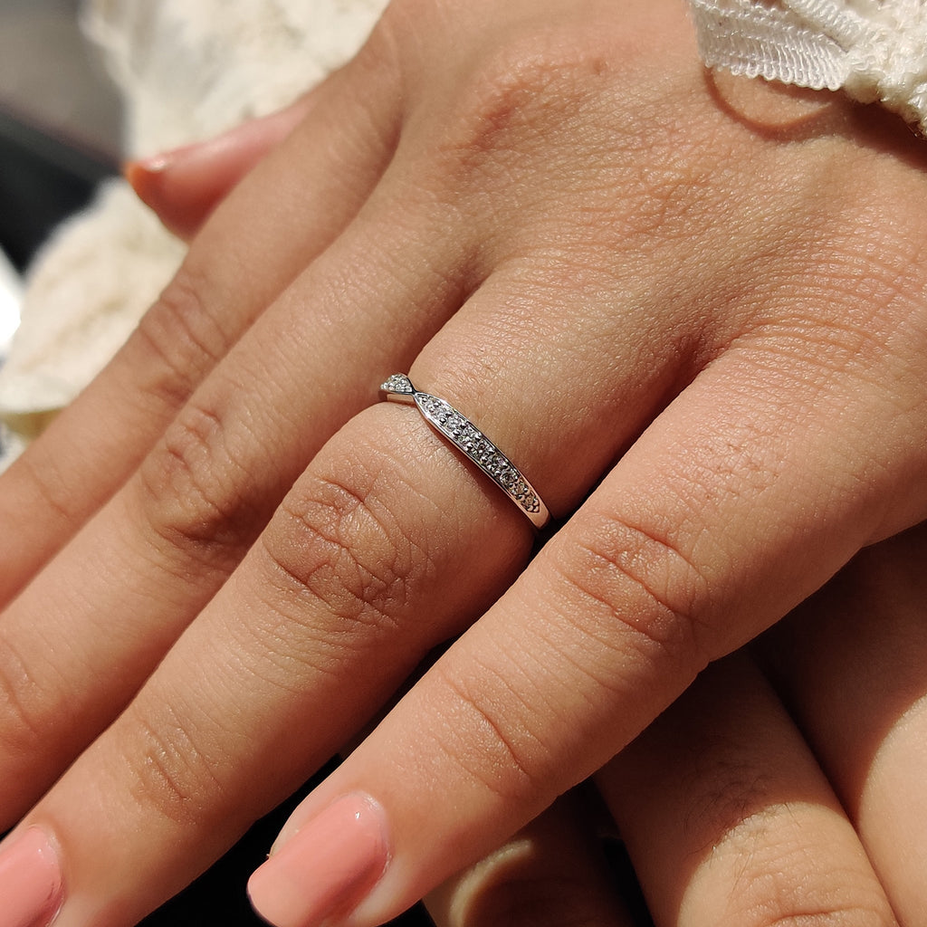 Wedding Ring White Gold - Round Diamond