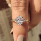 Oval Stone Engagement Ring In Muse Style