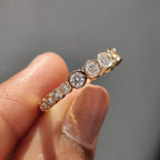 Bezel Set Wedding Band Featuring Round Diamond