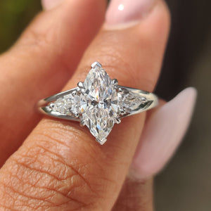 Marquise And Pear Diamond Ring