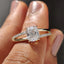 Cushion Cut Diamond Engagement Ring In Split Pave Style