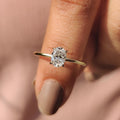Oval Cut Diamond Ring In Solitaire Style