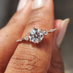 3 Stone Diamond Ring With Round Cut Stones