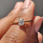 Radiant Cut Gold Engagement Ring in Solitaire Style
