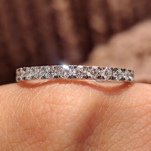 Round Cut Diamond White Gold Eternity Band