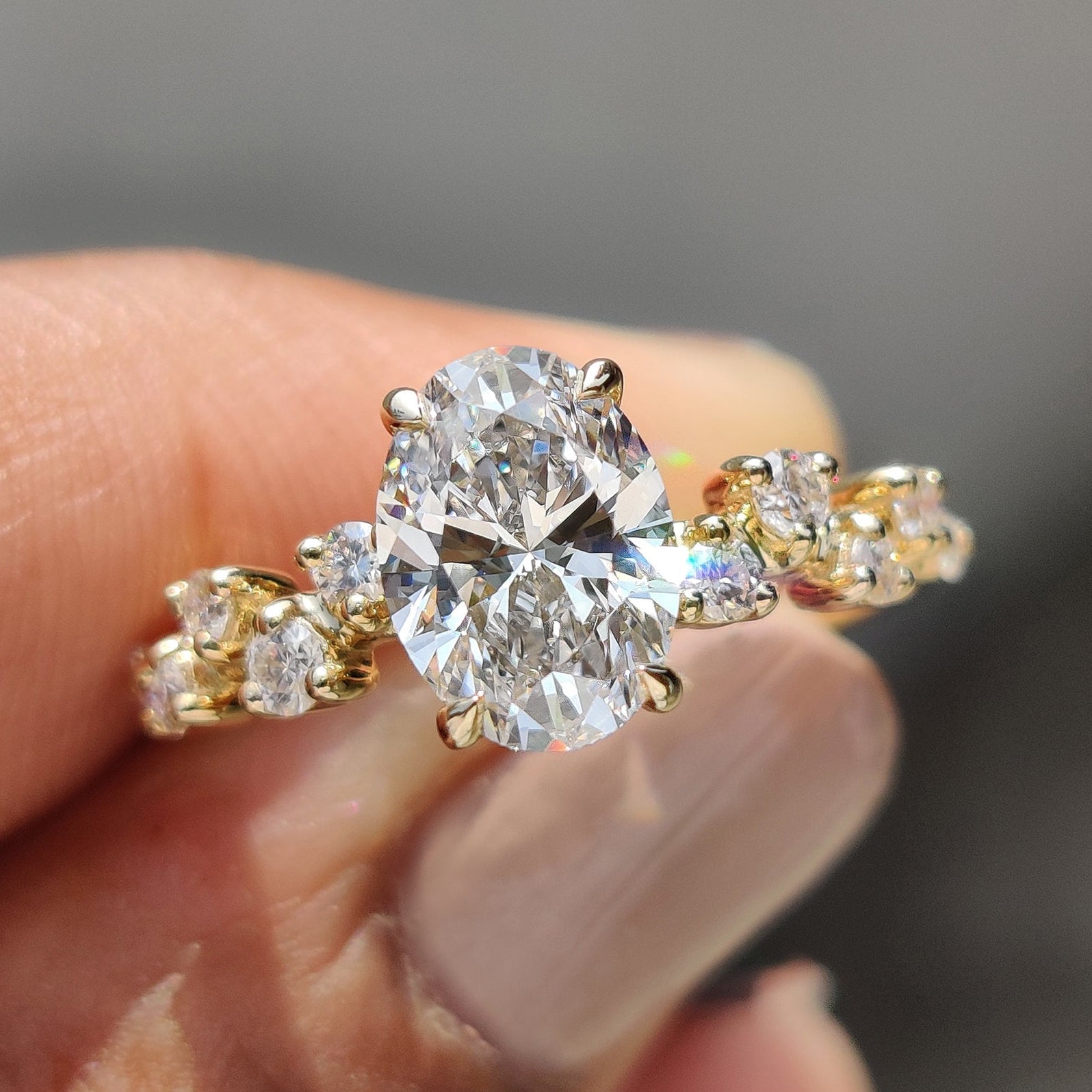 Oval Cut Diamond Ring In Rose Gold Main image
