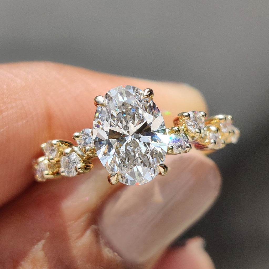 Oval Cut Diamond Ring In Rose Gold