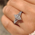 Split Shank Marquise Cut Engagement Ring in Solitaire Style
