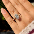 Oval Cut Nature Inspired Engagement Ring In Euro Shank