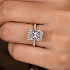 IGI Certified 5 Carat Radiant Cut Diamond Ring in Pave Setting