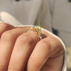 Marquise Diamond Nature Inspired Engagement Ring in Tulip Setting