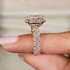Oval Engagement Ring with Four Claw Prong Setting