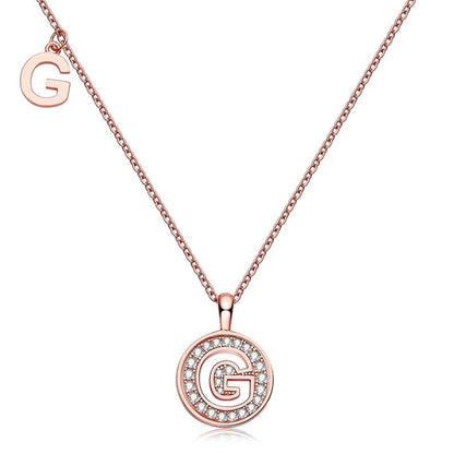 Personalized "G" latter diamond necklace