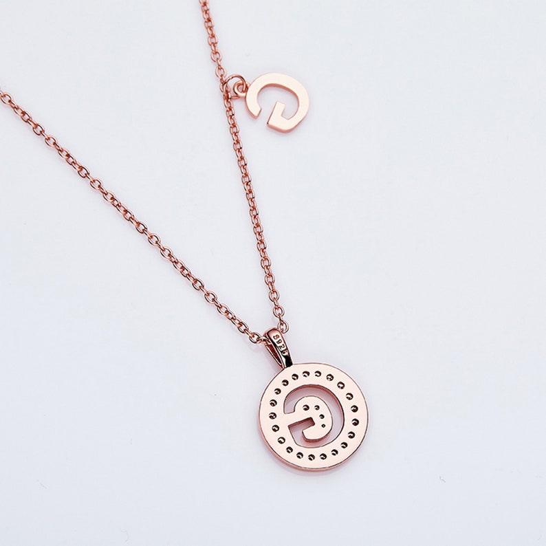 Personalized "G" latter diamond necklace