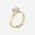 1.70 CT Round Moissanite Hidden Halo Engagement Ring