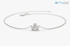 Gold Bezel Setting lab grown Diamond Bracelet Gift for Her - DisneyValley