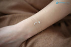Gold Bezel Setting lab grown Diamond Bracelet Gift for Her - DisneyValley