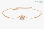 Gold Bezel Setting lab grown Diamond Bracelet Gift for Her - DisneyValley